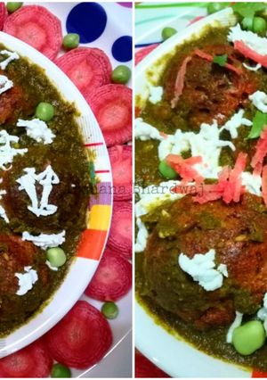 A picture of Beetroot Spinach Kofta Curry.