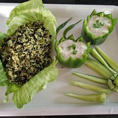 A picture of Hriyala Pulao With Mint Raita.