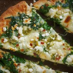 A picture of Feta-Spinach Pizza.
