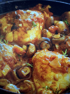A picture of Chicken with Mushrooms Tomatoes and Rosemary..