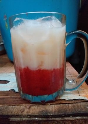 Foto resep Es strawbery yakult