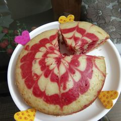 Red velvet marble cake eggless A picture of Red velvet marble cake eggless.