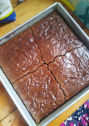 Foto resep Fudgy brownies bonus shiny crust