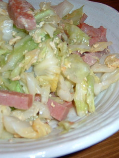 A picture of Super Easy!! Cabbage and Spam Stir-Fry.
