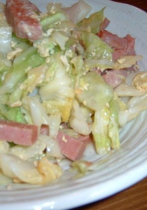 A picture of Super Easy!! Cabbage and Spam Stir-Fry.