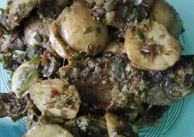 Sambal hijau ikan asin camp jengkol