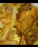 Pollo con aceitunas estilo marroquí en olla exprés