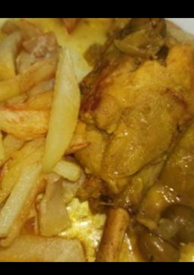 Una foto de Pollo con aceitunas estilo marroquí en olla exprés