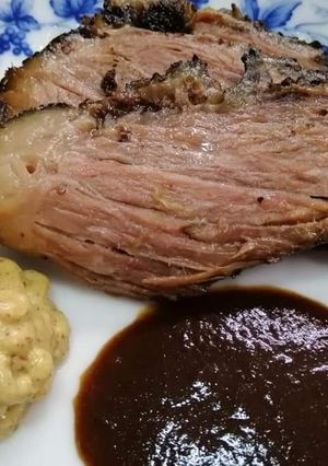 รูปของ Texas Brisket ใช้หม้อตุ๋น