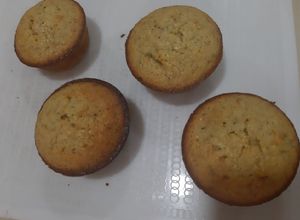 Una foto de Cupcakes de banano y bagazo de coco