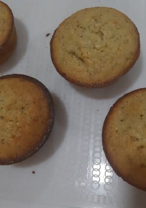Una foto de Cupcakes de banano y bagazo de coco