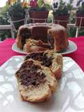 Queque marmolado con chocolate negro