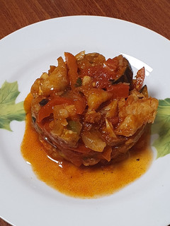 Una foto de Salteado de bacalao
