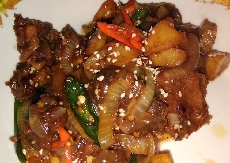 Resep Spicy Beef Teriyaki yang Enak Banget