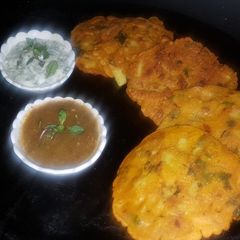 Basen Aaloo tawa tikki A picture of Basen Aaloo tawa tikki.