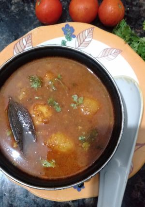 A picture of दम आलू ढाबा स्टाइल (dam aaloo dhaba style recipe in hindi).