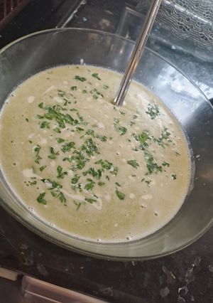 صورة لوصفة الحساء الأخضر la soupe verte