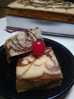 Foto resep Marble cake putih telur