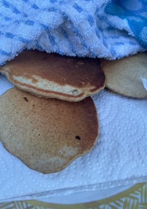 Una foto de Hotcakes de Harina integral y banana