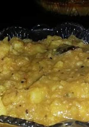 A picture of Allu ki tarkari  sehri special.