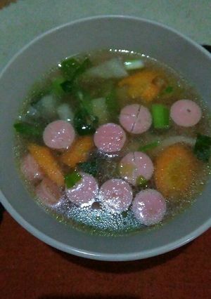 Foto resep Sayur sop sosis sapi super simpel