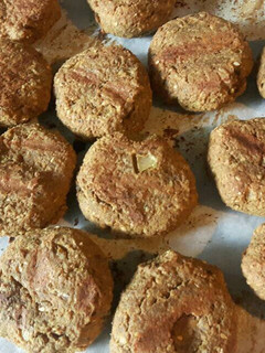A picture of Tempeh falafels.