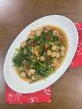 Cah Kangkung Udang Bakso Mutiara