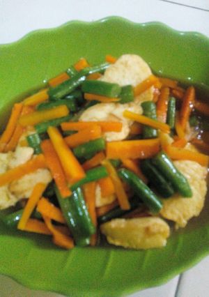 Foto resep Tumis wortel buncis tofu simple