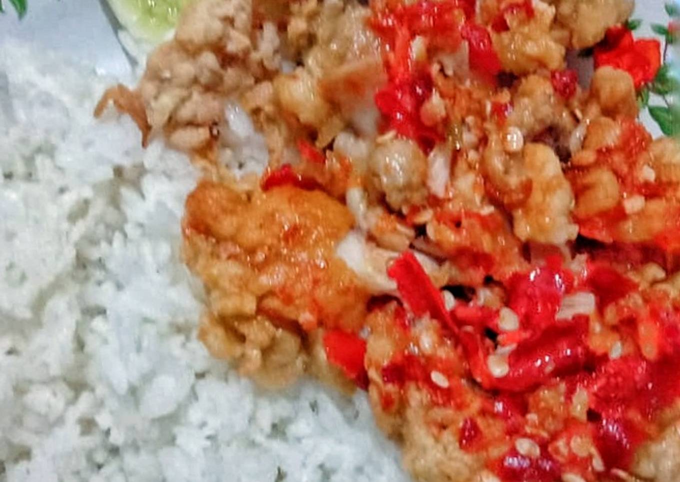 Ayam geprek homemade