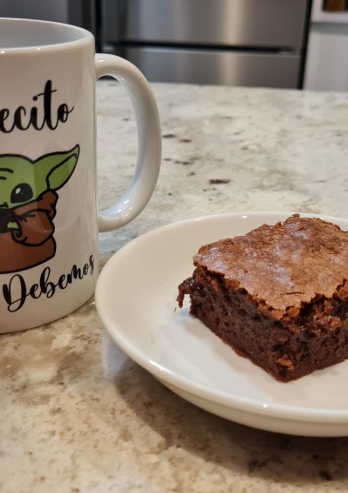 Una foto de Brownie de nutella y leche condensada