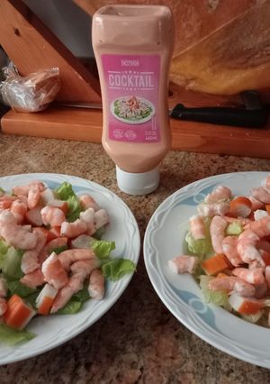 Una foto de Cóctel de langostinos