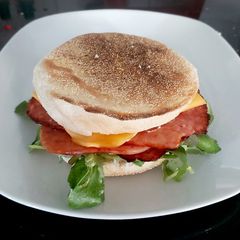 My Ulster Fry, Cress and cheese on Muffin 😍 A picture of My Ulster Fry, Cress and cheese on Muffin 😍.