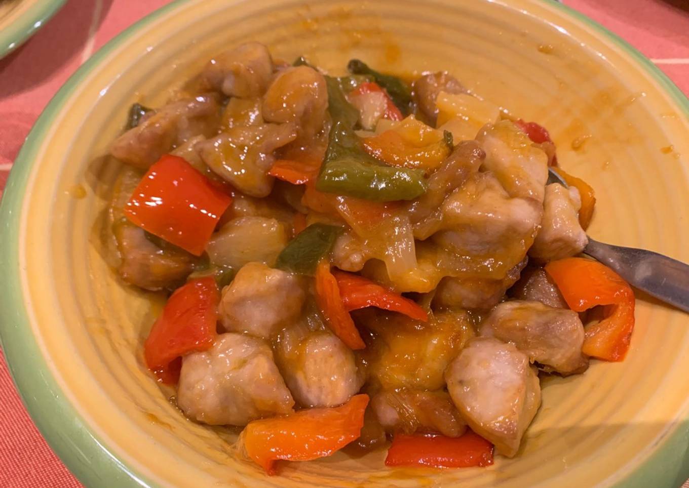 Cerdo en salsa agridulce