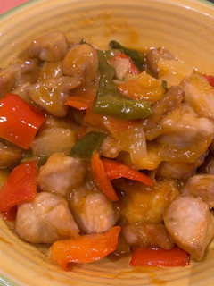 Una foto de Cerdo en salsa agridulce