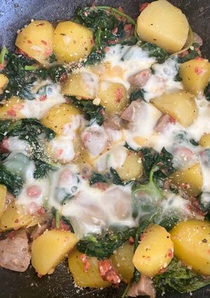 Foto resep Potato spinach