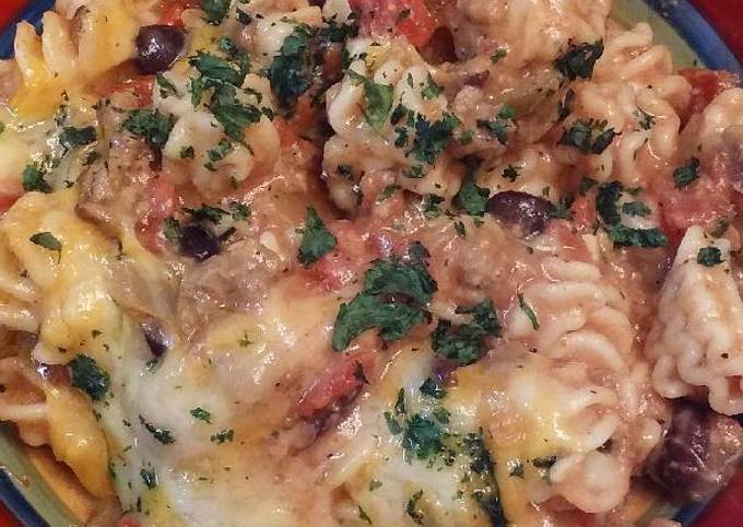 Easiest Way to Make Homemade Queso Taco Pasta Bake