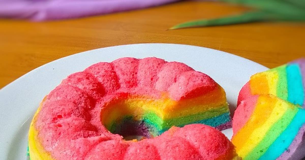 Resep Rainbow Cake Kukus Oleh Nunu Ulfah Cookpad