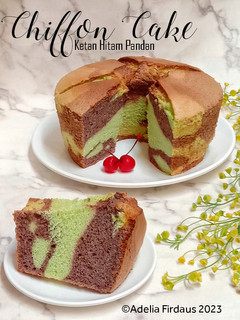 Foto resep Chiffon Cake Ketan Hitam Pandan