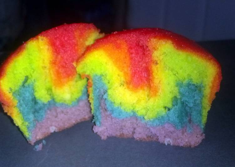 Recipe: Tasty rainbow cupcakes