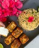 Knuspriger Feta mit Zitronen-Couscous