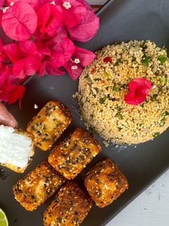 Knuspriger Feta mit Zitronen-Couscous Rezepthauptbild