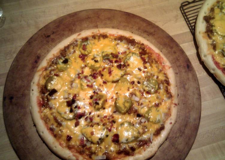 Recipe: Tasty Bacon cheeseburger pizza