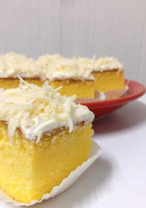 Foto resep Bolu jadul vanilla topping keju