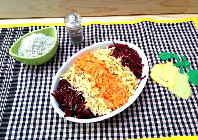 Ensalada de remolacha, manzana y zanahoria -veggie