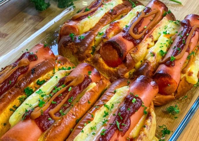 Resep Cheese Baked Hot Dogs Anti Gagal
