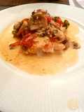 Chernia al roquefort y champiñones