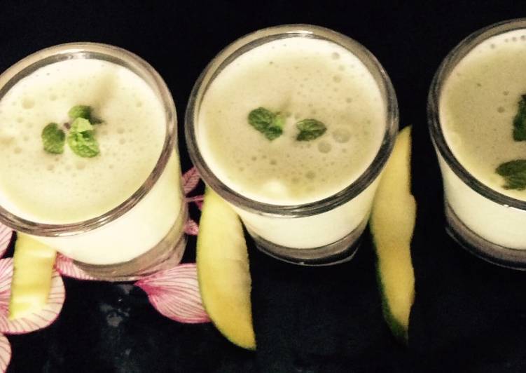 Simple Way to Make Super Quick Homemade Raw Mango curd sweet lassi