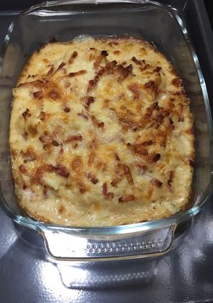 Una foto de Coliflor gratinada con bacon