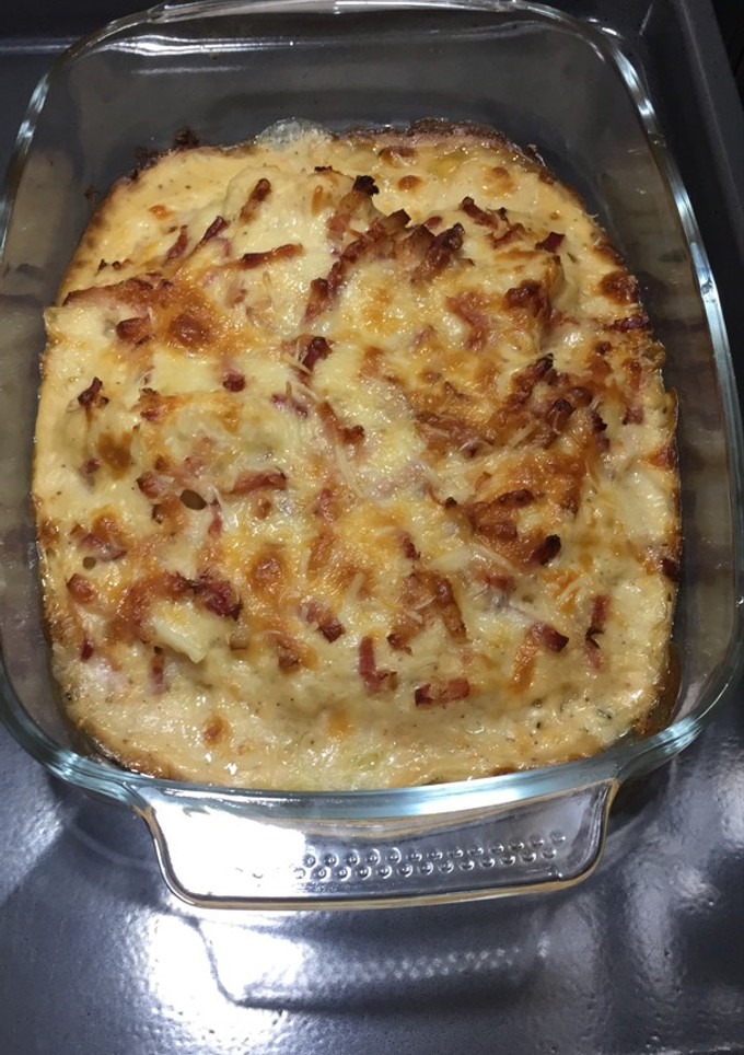 Una foto de Coliflor gratinada con bacon