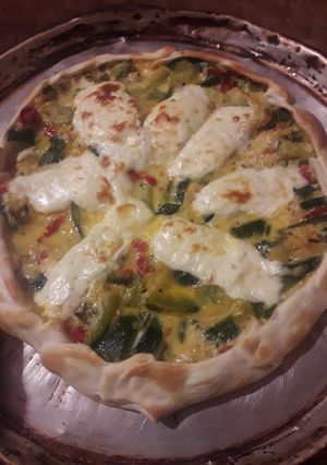Una foto de Tarta de zapallitos verdes